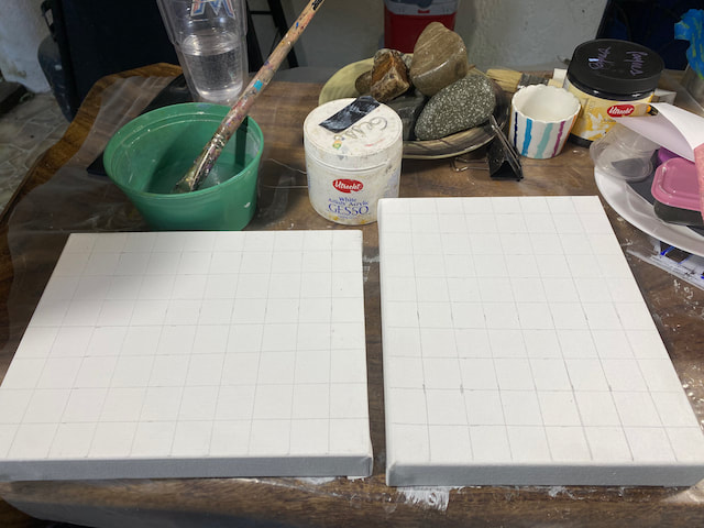 canvases-with-grids-ready-for-drawing-pet-portraits-art-studio- Angeline-Marie-Martinez